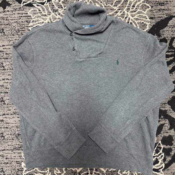 Ralph Lauren Other - Ralph Lauren Gray Shawl-Collar Turtleneck Sweater